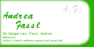 andrea fassl business card